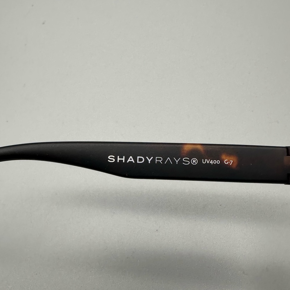 Shady Rays Signature Series Tortoise Polarized Sunglasses UV400 G-7 Dark Gray - Picture 7 of 8